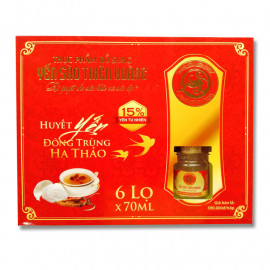 Nước Yến 15% Huyết Yến Đông Trùng Hạ Thảo - hộp 6 lọ