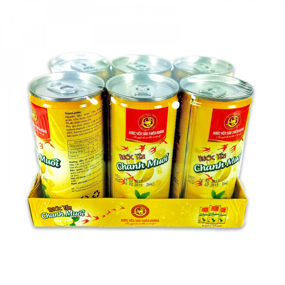 Nước Yến Chanh Muối Lốc 6 Lon Nước Yến Chanh Muối Lốc 6 Lon
