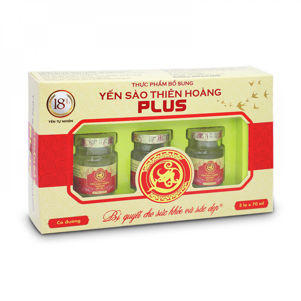 Nước Yến 18% Plus hộp 3 lọ Nước Yến 18% Plus hộp 3 lọ