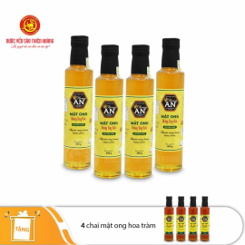4 Chai mật ong Tây Bắc Honey An - Tặng 4 chai mật ong hoa tràm Honey An