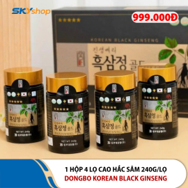 1 hộp 4 lọ Cao Hắc Sâm Korean Black Ginseng Hàn Quốc Donbo (240g/lọ)