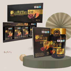 1 hộp Cao Hắc Sâm Linh Chi Đông Trùng Korea Black Ginseng Extract Gold Geum Song 960g (4 lọ x 240g)