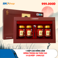 1 hộp cao hồng sâm Đông Trùng Hạ Thảo 365 Hàn Quốc hộp 4 lọ (240gr/lọ)