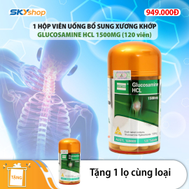 1 Lọ Costar Glucosamine HCL 1500mg (120 viên/lọ) - Viên uống bổ sung khớp - Tặng 1 lọ cùng loại 1 Lọ Costar Glucosamine HCL 1500mg (120 viên/lọ) - Viên uống bổ sung khớp - Tặng 1 lọ cùng loại
