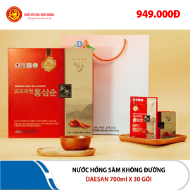 1 Hộp nước hồng sâm không đường Daesan 70ml x 30 Gói 1 Hộp nước hồng sâm không đường Daesan 70ml x 30 Gói