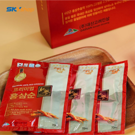 1 Hộp nước hồng sâm không đường Daesan 70ml x 30 Gói 1 Hộp nước hồng sâm không đường Daesan 70ml x 30 Gói