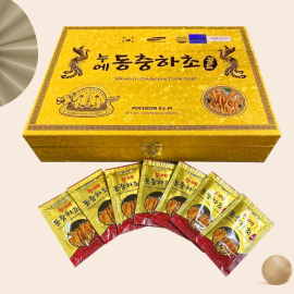 1 Hộp nước đông trùng hạ thảo Pocheon K-L-M Silkworm Cordyceps Drink Gold (hộp 60 gói x 30ml)