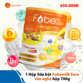 Sữa Bột Fobemilk Sữa nghệ bổ sung vitamin, khoáng chất Hộp 700g
