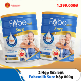 Sữa Bột Fobemilk Sure bổ sung Protein, HBM, Carnitine, Taurine,.. Hộp 800g Sữa Bột Fobemilk Sure bổ sung Protein, HBM, Carnitine, Taurine,.. Hộp 800g