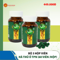 3 Hộp Viên Hà Thủ Ô TPN (60 viên/hộp) - Hỗ trợ đen tóc tăng cường khí huyết