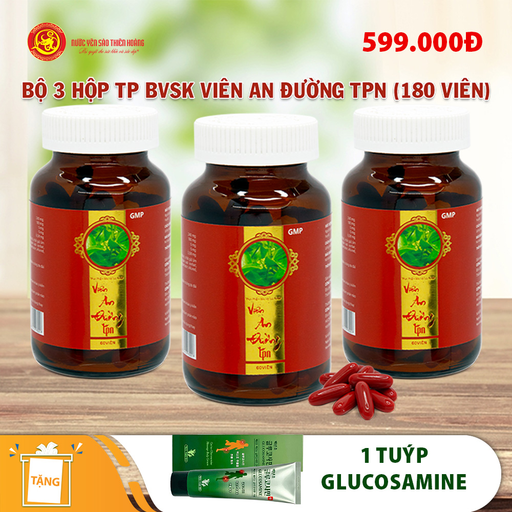3 hộp viên an đường TPN (60 viên/hộp) - Tặng 1 tuýp cream thoa Glucosamin