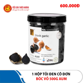 1 Hũ tỏi đen cô đơn bóc vỏ AUM 500g - Hàng chính hãng