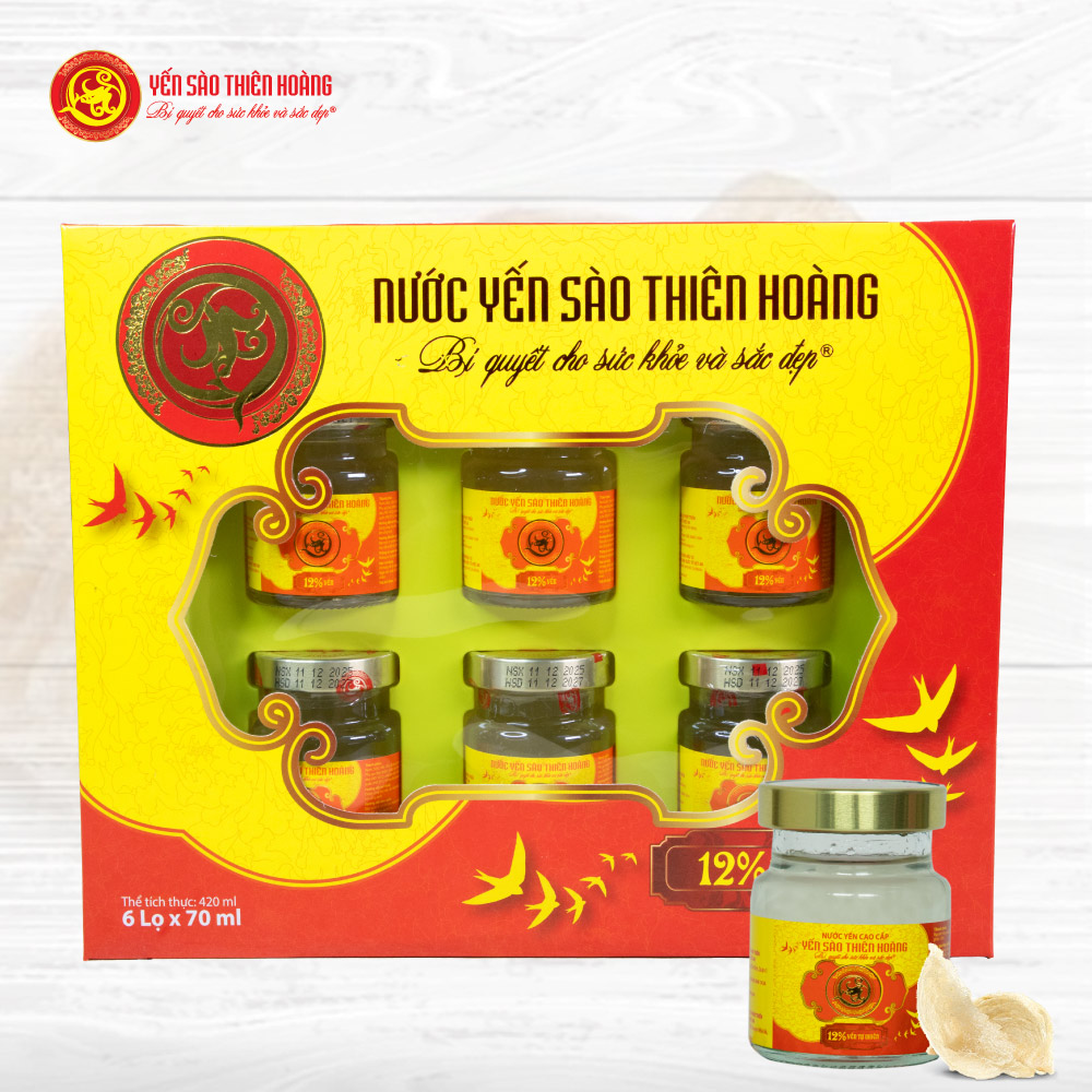 1 Hộp Yến Sào Thiên Hoàng 12% Hộp 6 lọ