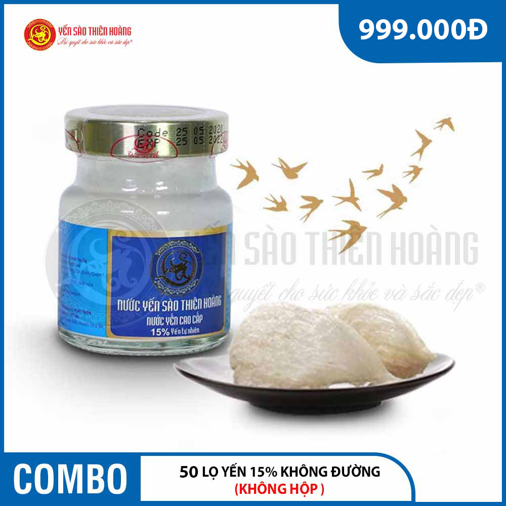 50 lọ yến sào Thiên Hoàng 15% Không Đường 50 lọ yến sào Thiên Hoàng 15% Không Đường