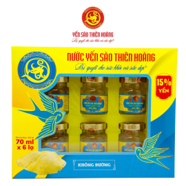 10 hộp yến sào Thiên Hoàng 15% không đường (6 lọ/hộp) - Tặng 3 hộp yến 15% không đường 10 hộp yến sào Thiên Hoàng 15% không đường (6 lọ/hộp) - Tặng 3 hộp yến 15% không đường