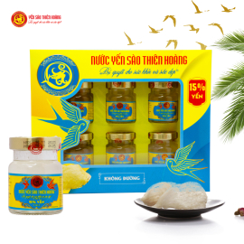 5 hộp yến sào Thiên Hoàng 15% không đường (6 lọ/hộp) - Tặng 1 chai mật ong 380g + 6 gói cháo yến Thiên Hoàng 5 hộp yến sào Thiên Hoàng 15% không đường (6 lọ/hộp) - Tặng 1 chai mật ong 380g + 6 gói cháo yến Thiên Hoàng