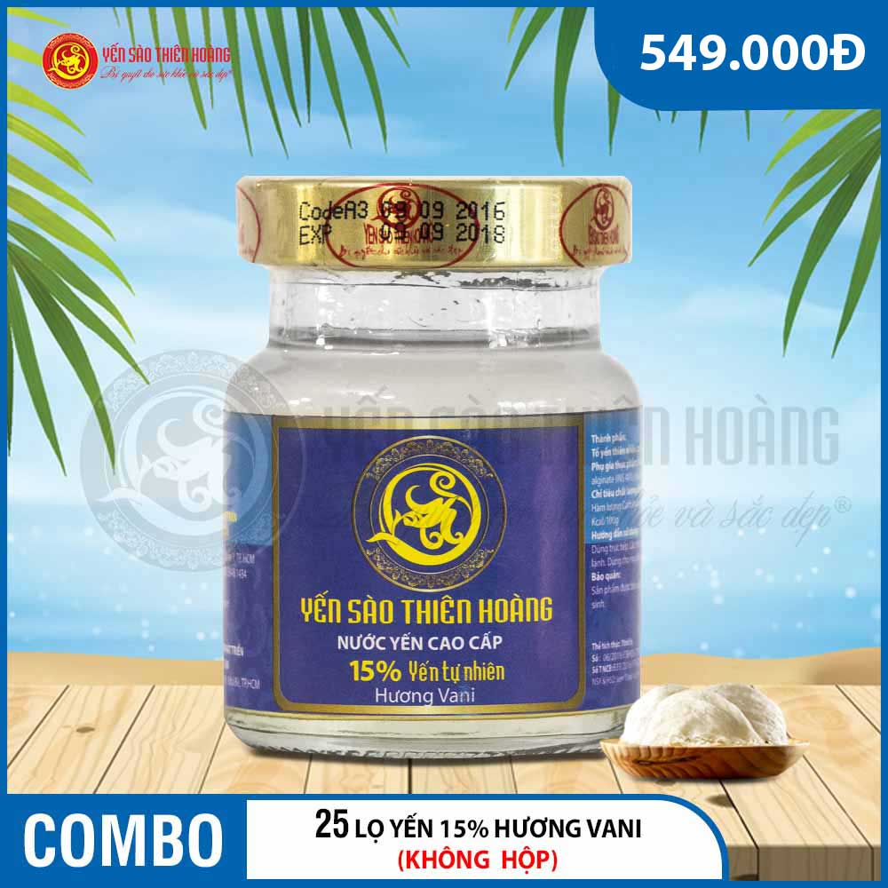 25 Lọ Yến Sào Thiên Hoàng 15% Hương Vani 25 Lọ Yến Sào Thiên Hoàng 15% Hương Vani