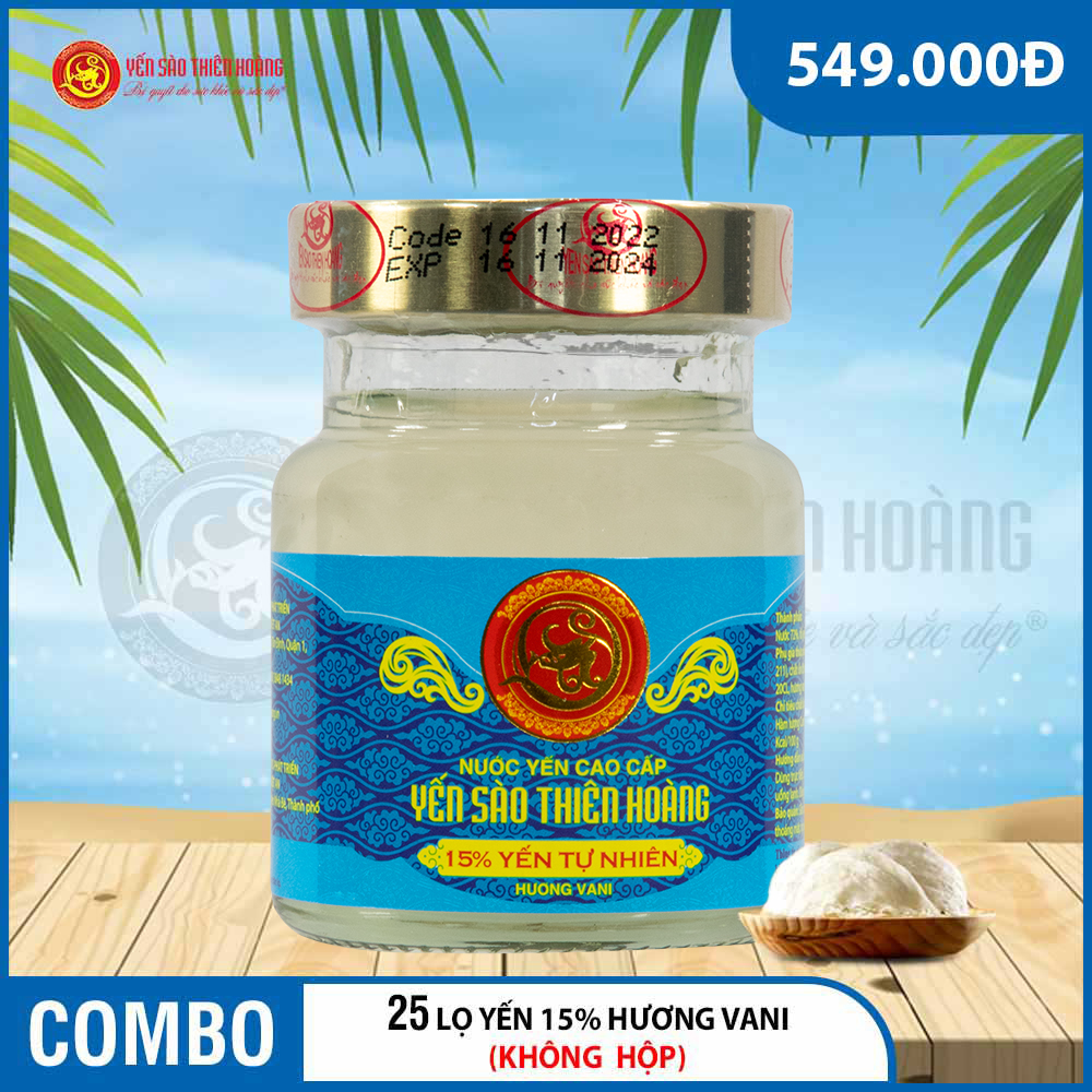 25 Lọ Yến Sào Thiên Hoàng 15% Hương Vani 25 Lọ Yến Sào Thiên Hoàng 15% Hương Vani