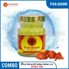 25 lọ yến sào Thiên Hoàng Huyết Yến Đông Trùng Hạ Thảo 15%