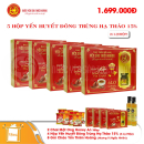 5 Hộp yến huyết đông trùng hạ thảo 15% (6 lọ/hộp) - Tặng 4 hộp yến huyết đông trùng hạ thảo 15% (6 lọ/hộp) + 2 chai mật ong Honey An 380gr + 8 gói cháo yến Thiên Hoàng (hương vị ngẫu nhiên)