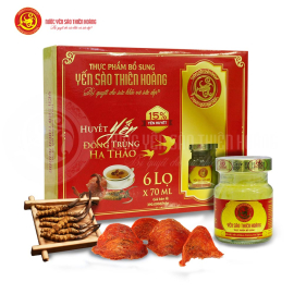 5 Hộp yến huyết đông trùng hạ thảo 15% (6 lọ/hộp) - Tặng 4 hộp yến huyết đông trùng hạ thảo 15% (6 lọ/hộp) + 2 chai mật ong Honey An 380gr + 8 gói cháo yến Thiên Hoàng (hương vị ngẫu nhiên) 5 Hộp yến huyết đông trùng hạ thảo 15% (6 lọ/hộp) - Tặng 4 hộp yến huyết đông trùng hạ thảo 15% (6 lọ/hộp) + 2 chai mật ong Honey An 380gr + 8 gói cháo yến Thiên Hoàng (hương vị ngẫu nhiên)