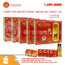 5 Hộp yến huyết đông trùng hạ thảo 15% (6 lọ/hộp) - Tặng 4 hộp yến huyết linh chi 15% (6 lọ/hộp) + 2 chai mật ong Honey An 380gr + 8 gói cháo yến Thiên Hoàng (hương vị ngẫu nhiên)
