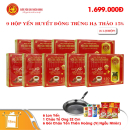 9 Hộp yến huyết đông trùng hạ thảo 15% (6 lọ/hộp) - Tặng 1 chảo tổ ong 32 cm + 6 lon yến + 6 gói cháo yến Thiên Hoàng (vị ngẫu nhiên)