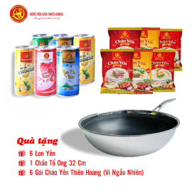 9 Hộp yến huyết đông trùng hạ thảo 15% (6 lọ/hộp) - Tặng 1 chảo tổ ong 32 cm + 6 lon yến + 6 gói cháo yến Thiên Hoàng (vị ngẫu nhiên) 9 Hộp yến huyết đông trùng hạ thảo 15% (6 lọ/hộp) - Tặng 1 chảo tổ ong 32 cm + 6 lon yến + 6 gói cháo yến Thiên Hoàng (vị ngẫu nhiên)