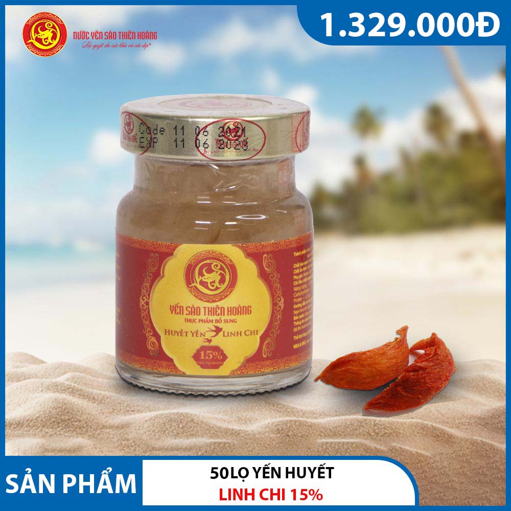 50 Lọ Yến Sào Thiên Hoàng Huyết Yến Linh Chi 15% 50 Lọ Yến Sào Thiên Hoàng Huyết Yến Linh Chi 15%
