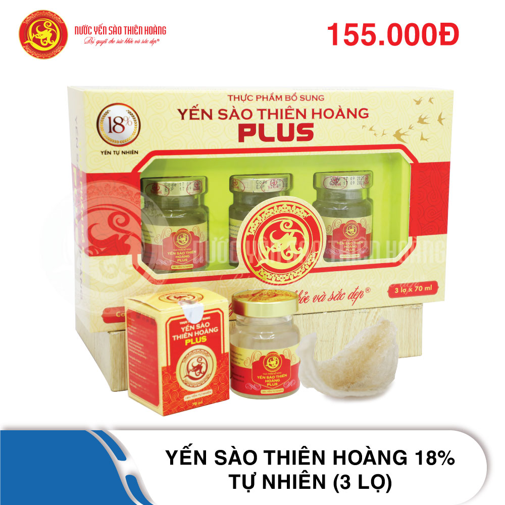 Nước Yến 18% Plus hộp 3 lọ Nước Yến 18% Plus hộp 3 lọ