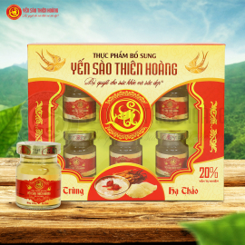9 hộp yến sào đông trùng hạ thảo 20% - Tặng 1 hộp yến 15% vani + 12 lon yến Thiên Hoàng 9 hộp yến sào đông trùng hạ thảo 20% - Tặng 1 hộp yến 15% vani + 12 lon yến Thiên Hoàng