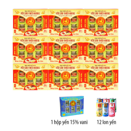 9 hộp yến sào đông trùng hạ thảo 20% - Tặng 1 hộp yến 15% vani + 12 lon yến Thiên Hoàng 9 hộp yến sào đông trùng hạ thảo 20% - Tặng 1 hộp yến 15% vani + 12 lon yến Thiên Hoàng