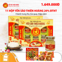 11 hộp yến sào đông trùng hạ thảo 20% - Tặng 4 bánh trung thu Tân Dân Lợi (Gà quay, thập cẩm)