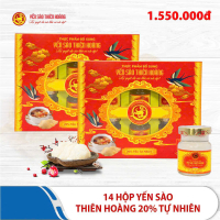 14 Hộp yến sào Thiên Hoàng 20% Hương tự nhiên (6 lọ/hộp)