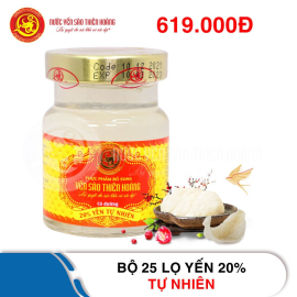 Bộ 25 lọ yến sào Thiên Hoàng 20% hương tự nhiên