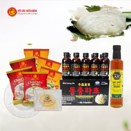 10 Hộp yến sào Thiên Hoàng 41% (6 lọ/hộp) - Tặng 1 tai yến tổ 6g + 1 chai mật ong Honey An 380g + 6 gói cháo yến Thiên Hoàng + 10 chai nước Đông Trùng Hạ Thảo Hàn Quốc 10 Hộp yến sào Thiên Hoàng 41% (6 lọ/hộp) - Tặng 1 tai yến tổ 6g + 1 chai mật ong Honey An 380g + 6 gói cháo yến Thiên Hoàng + 10 chai nước Đông Trùng Hạ Thảo Hàn Quốc