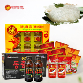 10 Hộp yến sào Thiên Hoàng 41% (6 lọ/hộp) - Tặng 1 hộp yến sào Thiên Hoàng 15% Vani + 10 gói cháo yến + 2 lon cá hộp KTC Food + 10 chai Đông Trùng Hạ Thảo 10 Hộp yến sào Thiên Hoàng 41% (6 lọ/hộp) - Tặng 1 hộp yến sào Thiên Hoàng 15% Vani + 10 gói cháo yến + 2 lon cá hộp KTC Food + 10 chai Đông Trùng Hạ Thảo