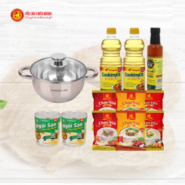 10 Hộp yến sào Thiên Hoàng 41% (6 lọ/hộp) - Tặng 1 nồi Inox Sunhouse SHG788-20+ 1 chai mật ong Honey An 380g + 6 gói cháo yến Thiên Hoàng + 2 chai dầu ăn + 2 hộp sữa đặc pha chế NutiMilk Hộp 380g