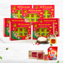 11 Hộp yến sào Thiên Hoàng 41% (6 lọ/hộp) - Tặng 1 hộp trà sâm Wongin T 100 gói + 1 bịch nước giặt Lix 3.2kg 11 Hộp yến sào Thiên Hoàng 41% (6 lọ/hộp) - Tặng 1 hộp trà sâm Wongin T 100 gói + 1 bịch nước giặt Lix 3.2kg