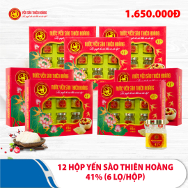 12 Hộp yến sào Thiên Hoàng 41% (6 lọ/hộp)
