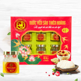 1 Hộp yến sào Thiên Hoàng 41% (6 lọ/hộp) 1 Hộp yến sào Thiên Hoàng 41% (6 lọ/hộp)
