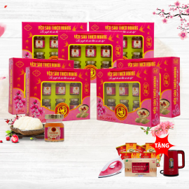 10 Hộp yến sào Thiên Hoàng Hoa Anh Đào 45% (6 lọ/hộp) - Tặng 1 bàn ủi Sunhouse SHD1072 + 1 ấm siêu tốc + 10 gói cháo yến Thiên Hoàng + 1 hộp trà sâm Wongin-T Ginseng Tea 10 Hộp yến sào Thiên Hoàng Hoa Anh Đào 45% (6 lọ/hộp) - Tặng 1 bàn ủi Sunhouse SHD1072 + 1 ấm siêu tốc + 10 gói cháo yến Thiên Hoàng + 1 hộp trà sâm Wongin-T Ginseng Tea