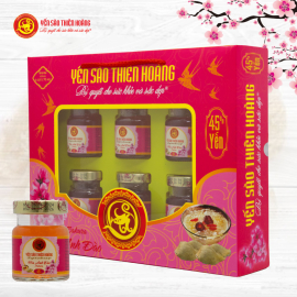 3 Hộp yến sào Thiên Hoàng Hoa Anh Đào 45% (6 lọ/hộp) + 3 hộp yến huyết Đông Trùng Hạ Thảo 15% - Tặng 5 hộp yến 41%