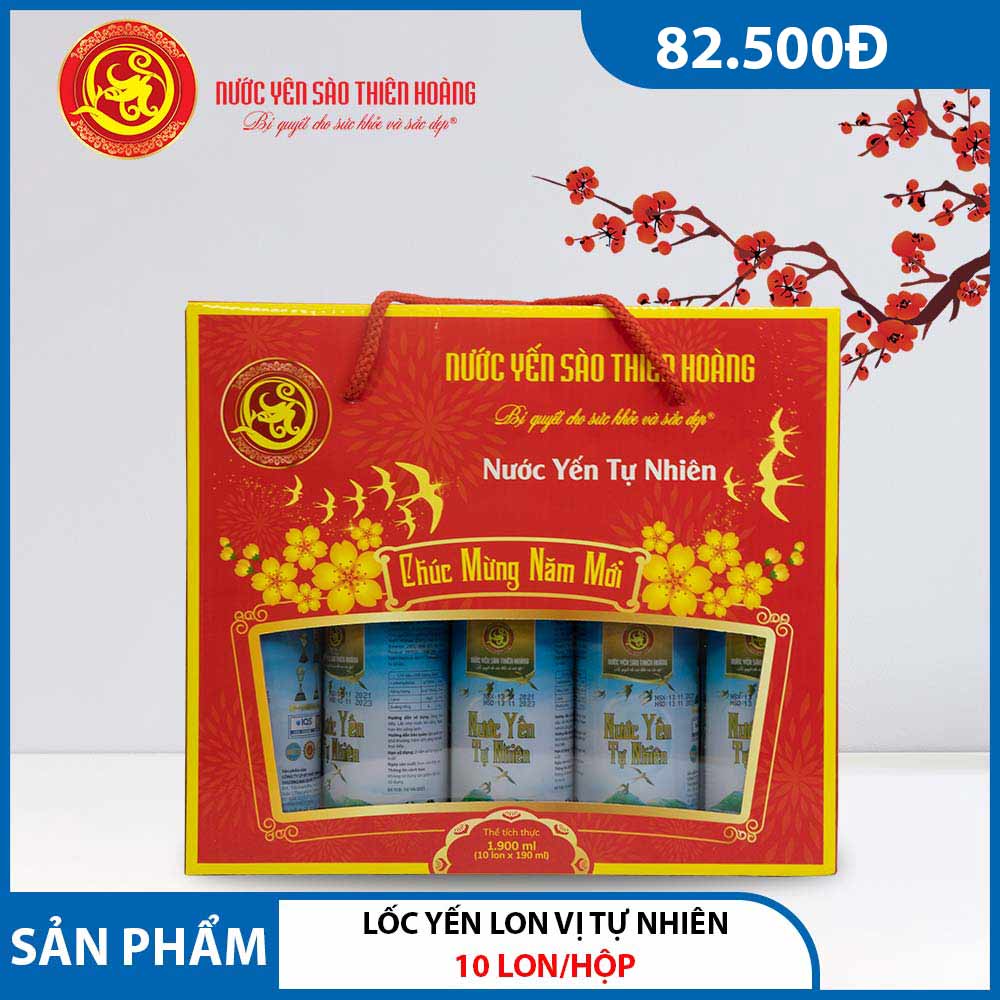 1 Hộp yến tự nhiên Thiên Hoàng Hộp Xuân 2022 (10 Lon/Hộp) 1 Hộp yến tự nhiên Thiên Hoàng Hộp Xuân 2022 (10 Lon/Hộp)