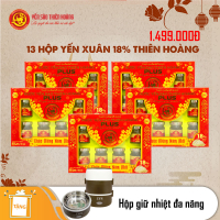 13 Hộp yến xuân Thiên Hoàng 18% (6 lọ/hộp) - Tặng 1 hộp giữ nhiệt đa năng