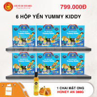 6 hộp yến Yummy Kiddy hương Vani Thiên Hoàng (6 lọ/hộp) - Tặng 1 chai mật ong Honey An380gr
