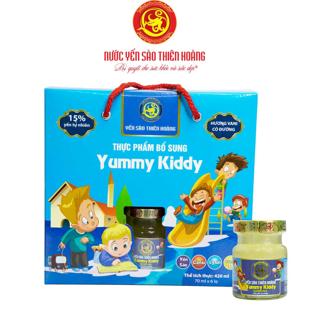 Yến Yummy Kiddy Cao Cấp Hương Vani hộp 6 lọ Yến Yummy Kiddy Cao Cấp Hương Vani hộp 6 lọ