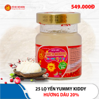 25 Lọ yến Yummy Kiddy hương dâu 20% Thiên Hoàng