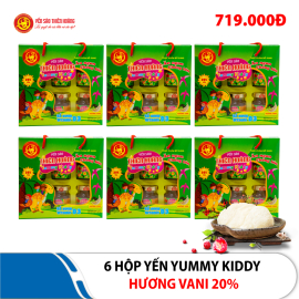 6 hộp yến Yummy Kiddy hương Vani 20% Thiên Hoàng (6 lọ/hộp)