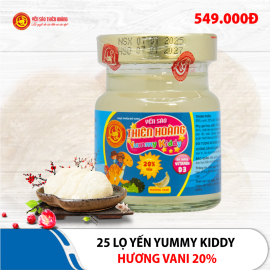 25 Lọ yến Yummy Kiddy hương Vani 20% Thiên Hoàng (6 lọ/hộp)